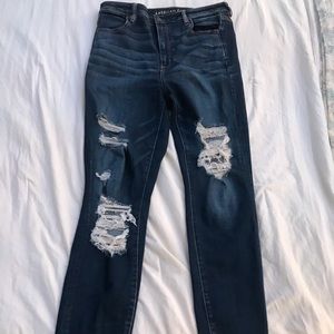 AE highest waisted ripped jegging jeans